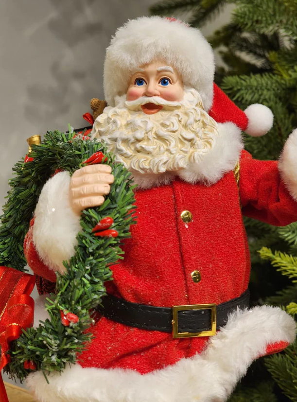 Papai Noel Colecionável Com Lanterna 26CM